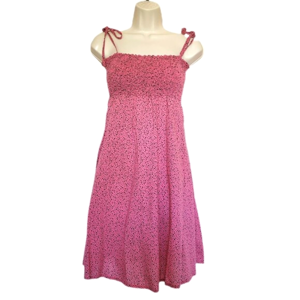 DIVIDED BY H&M Women's Pink Polka Dot Summer Dress Size 4
